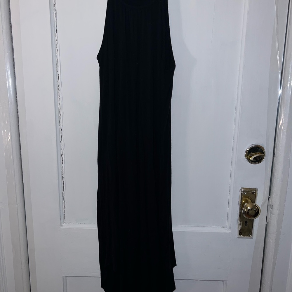 Olivia Rae Black Halter Sheath Midi Dress